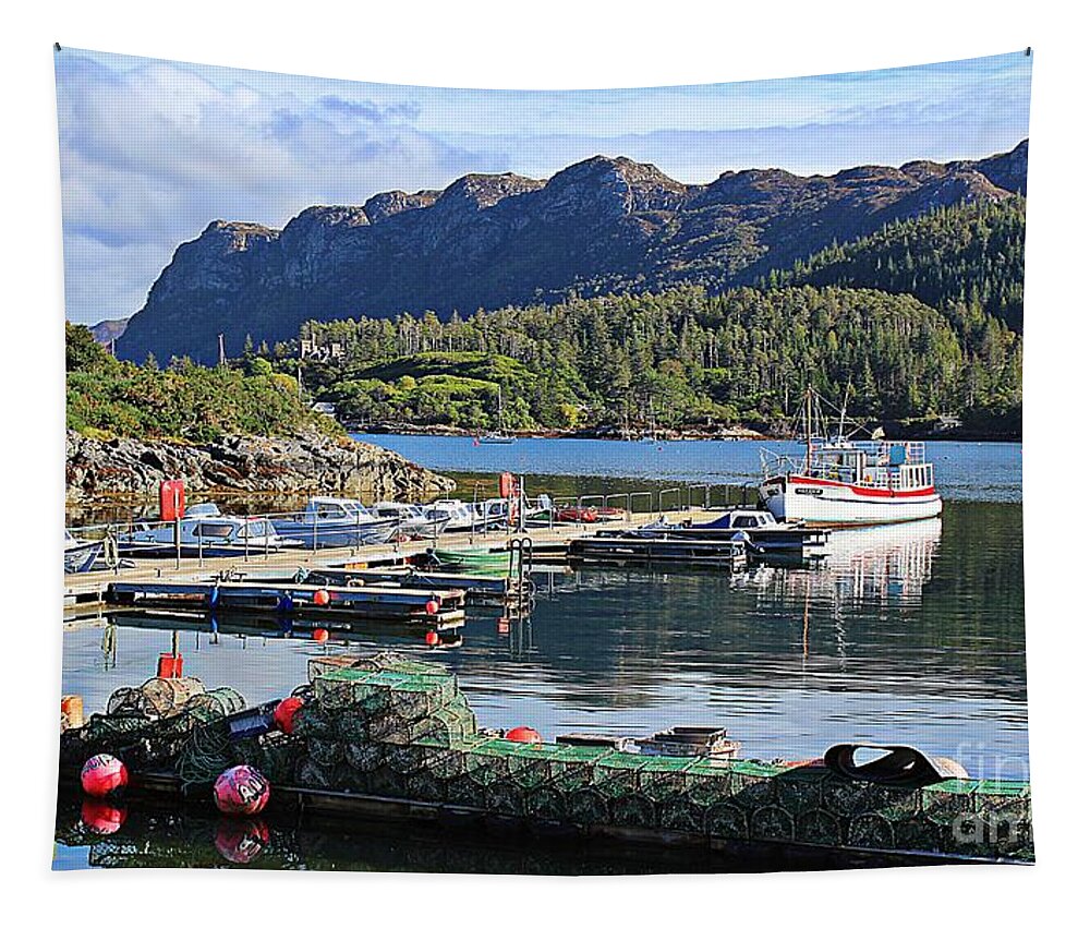 Plockton Port Tapestry featuring the photograph The Port at Plockton by Clare Bevan