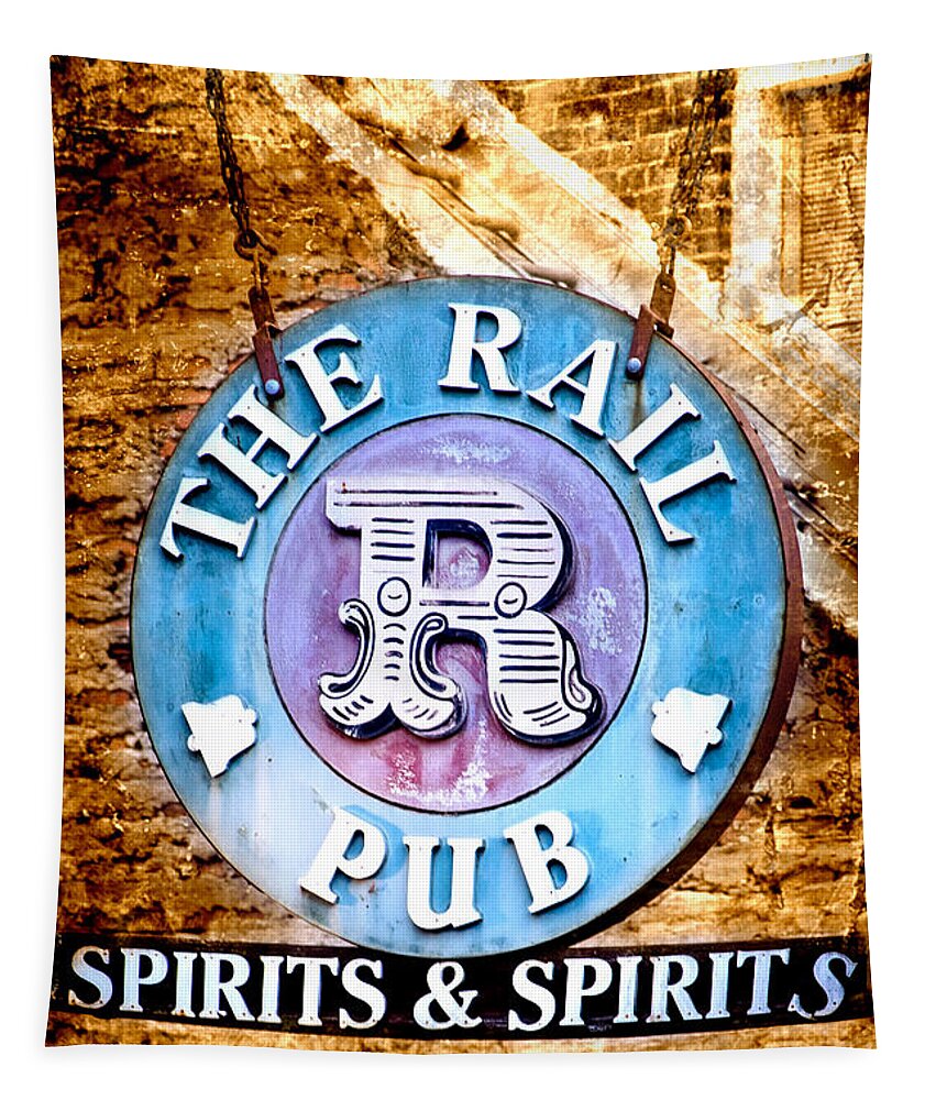 Rail Pub Tapestry featuring the photograph The Rail Pub by Mark Andrew Thomas