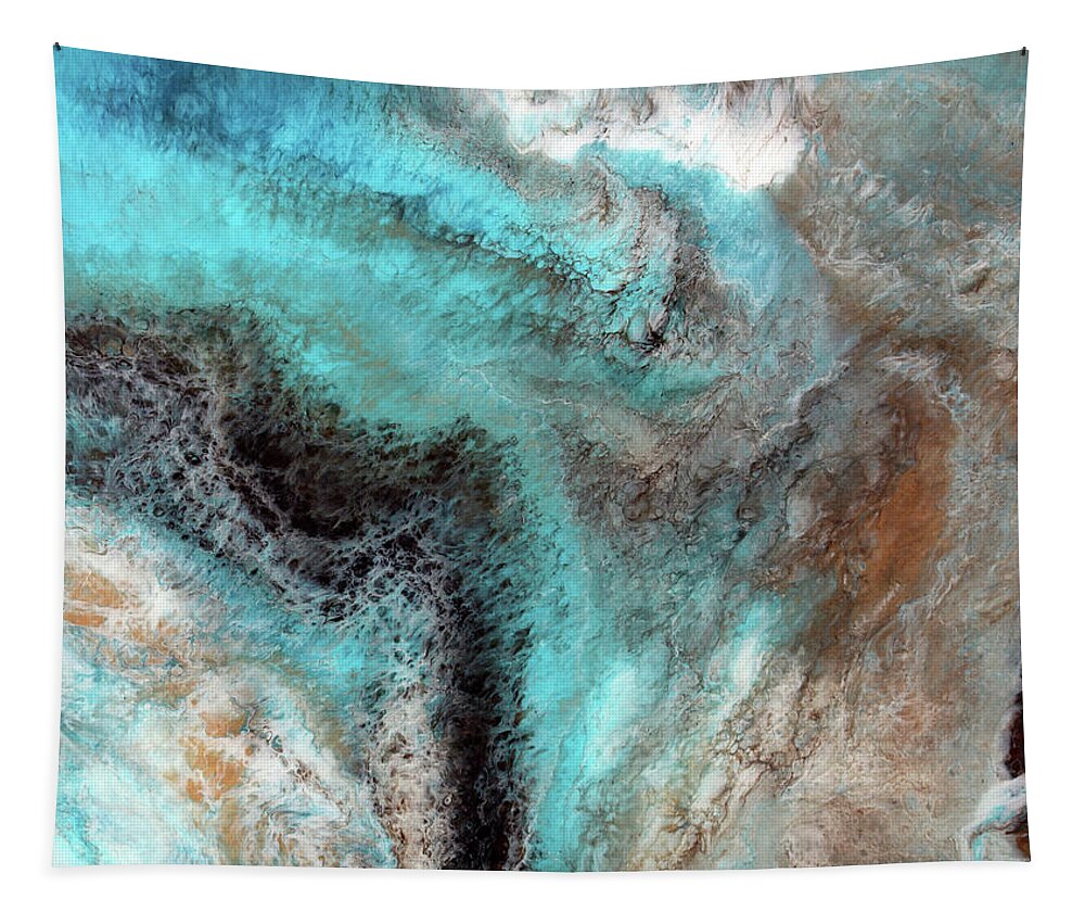 Ocean Tapestry featuring the painting The Reef by Tamara Nelson