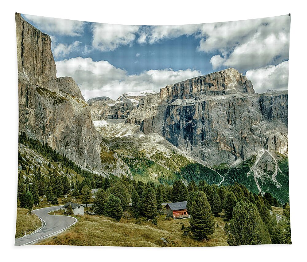 Italy Tapestry featuring the photograph The road to the dolomites, Italy by Nir Roitman