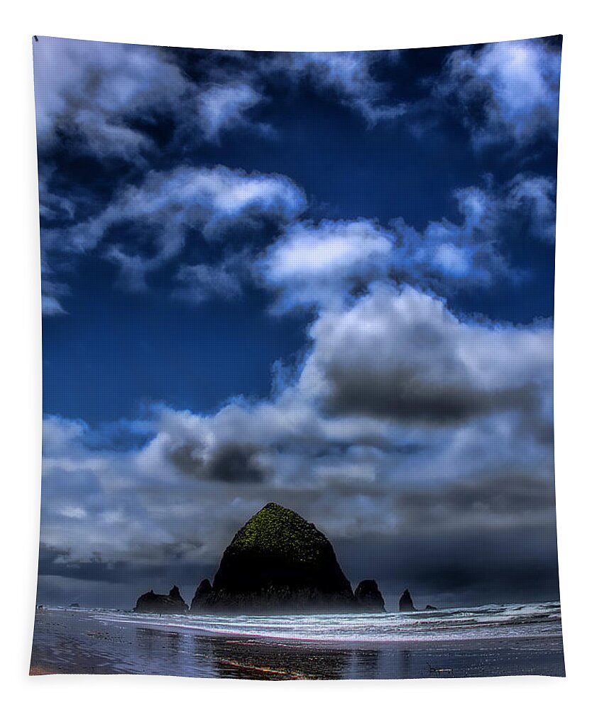 Cannon Beach Tapestry featuring the photograph The Rock by David Patterson