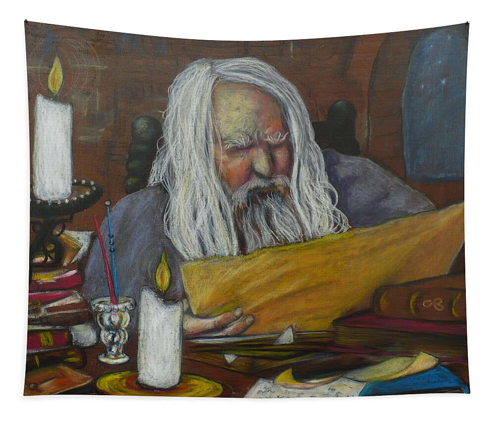 Crayon Tapestry featuring the painting The Scholar by Todd Peterson