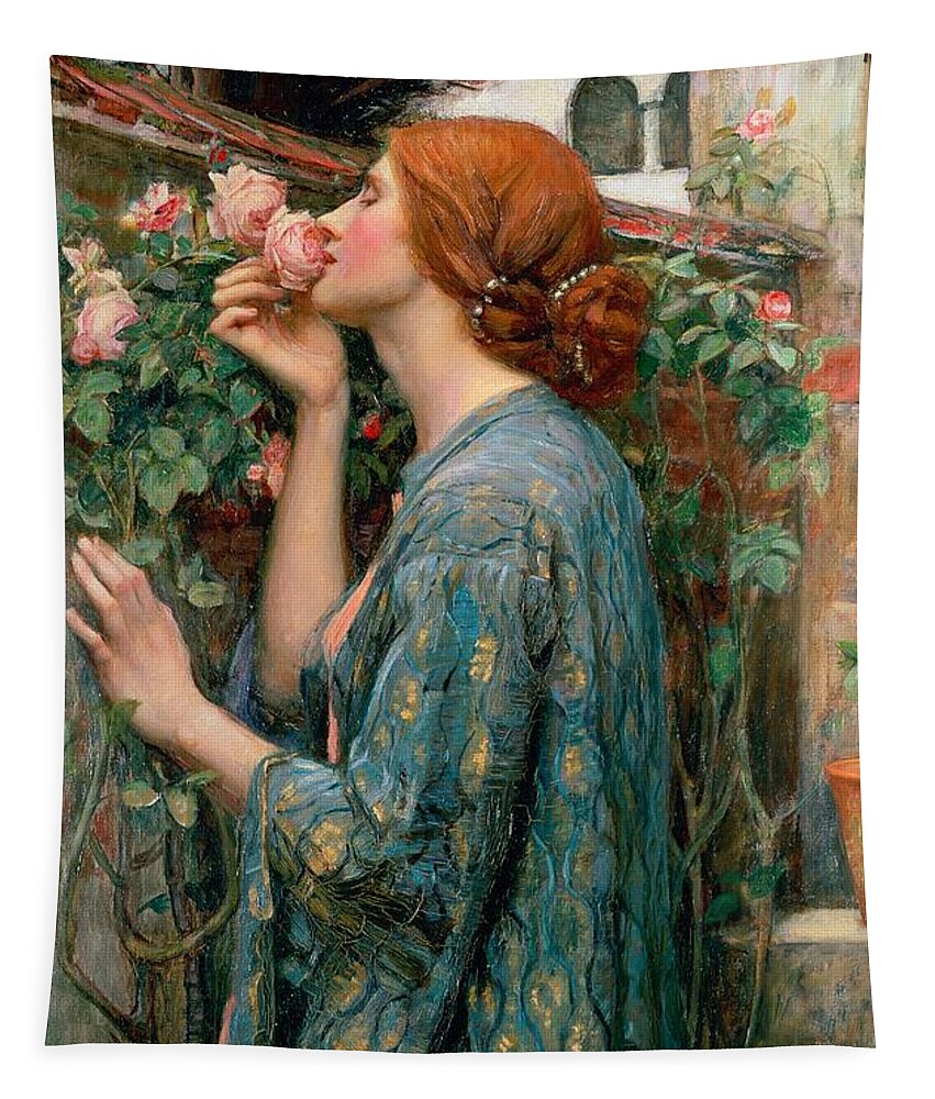 #faatoppicks Tapestry featuring the painting The Soul of the Rose by John William Waterhouse