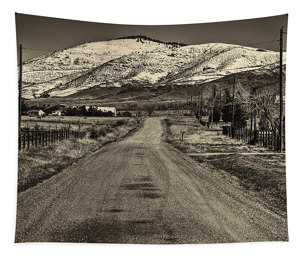 Colorado Tapestry featuring the photograph The Street Where Roo Lives by Roger Passman
