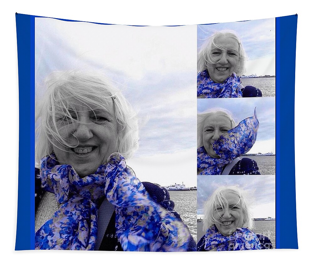 New Year Greeting Tapestry featuring the photograph The Ultimate Selfie New Year by Joan-Violet Stretch
