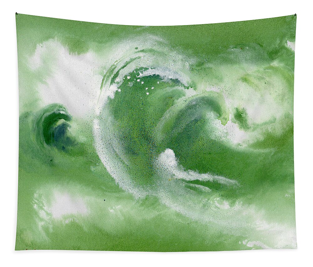 Ocean Wave Tapestry featuring the painting The Wave by Charlene Fuhrman-Schulz