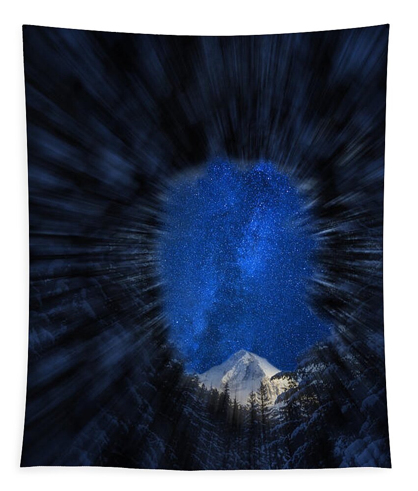 Racing Tapestry featuring the digital art The Wedge Through the Trees Zoom by Pelo Blanco Photo