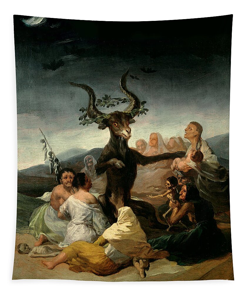 The Tapestry featuring the painting The Witches Sabbath by Goya