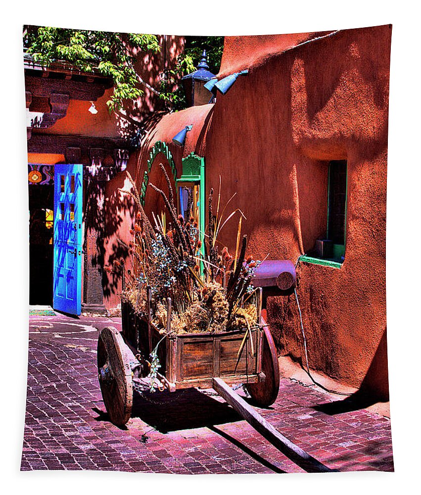 The Wooden Cart Tapestry featuring the photograph The Wooden Cart by David Patterson