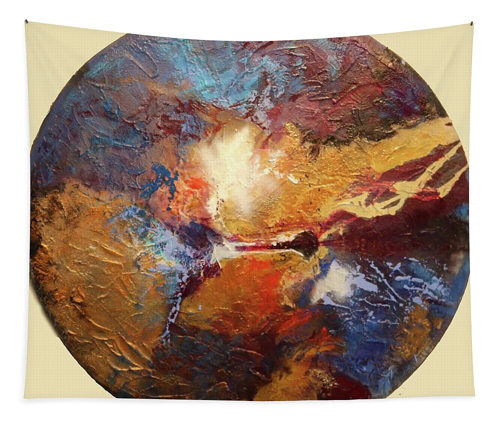 Abstract Tapestry featuring the painting There Is Light by Carole Sluski