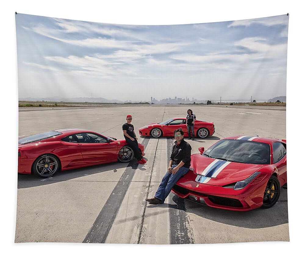 Ferrari Tapestry featuring the photograph Three Amigos by ItzKirb Photography