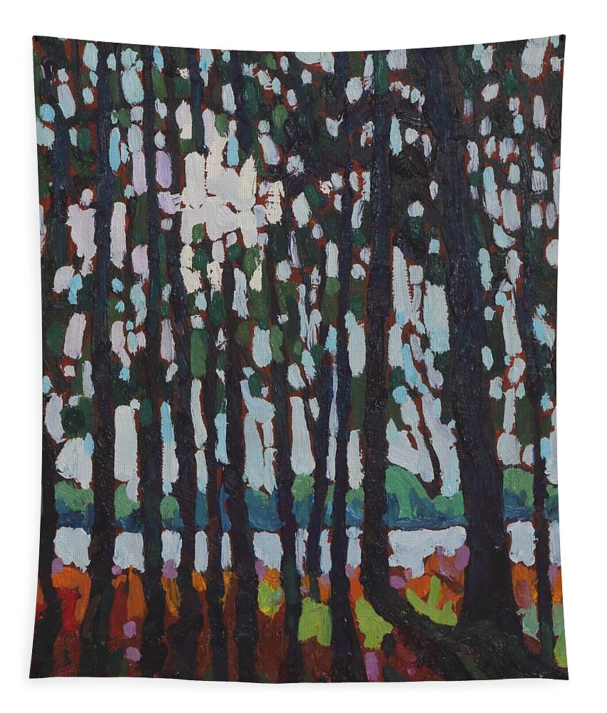 2044 Tapestry featuring the painting Through the Opinicon Forest by Phil Chadwick