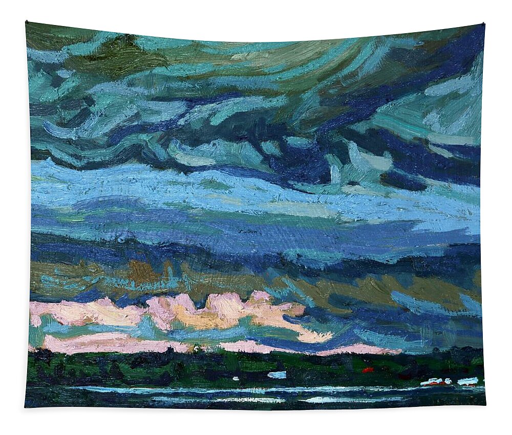 1950 Tapestry featuring the painting Thunder Cloud by Phil Chadwick