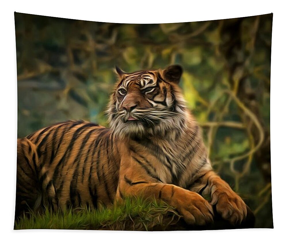 Tiger Tapestry featuring the photograph Tigers Beauty by Scott Carruthers