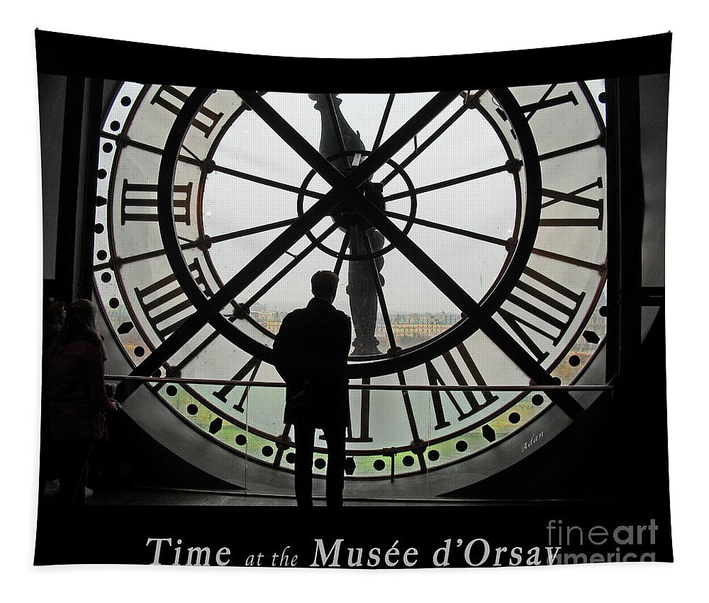 Paris Tapestry featuring the photograph Time at the Musee d'Orsay by Felipe Adan Lerma