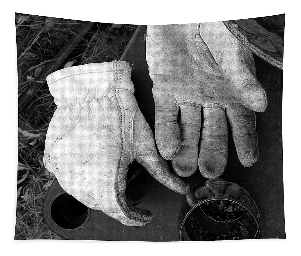 White Leather Gloves Tapestry featuring the photograph Reward by Rosanne Licciardi