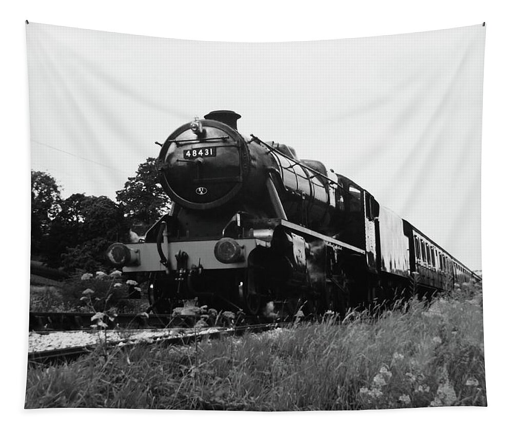 Steam Tapestry featuring the photograph Time Travel by Steam b/w by Martin Howard