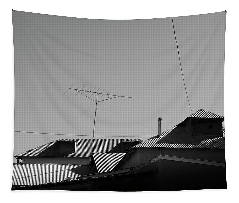 Tin Tapestry featuring the photograph Tin Rooftops Chimayo New Mexico by David Gordon