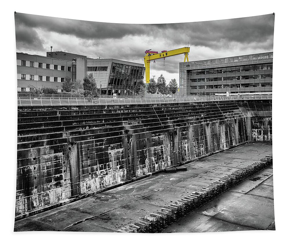 Belfast Tapestry featuring the photograph Titanic Dock by Nigel R Bell