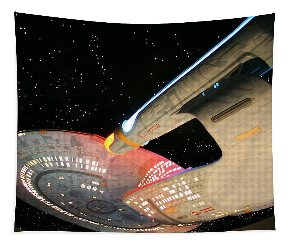 Spaceship Tapestry featuring the photograph To Boldly Go by Kristin Elmquist