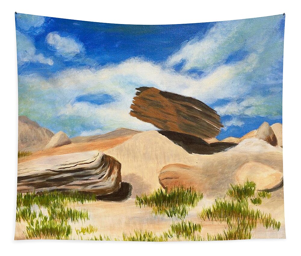 Art Tapestry featuring the painting Toadstool Park Nebraska by Dustin Miller