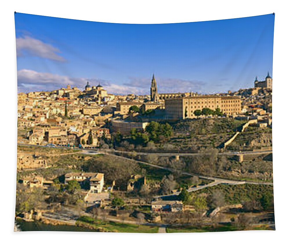 Joan Carroll Tapestry featuring the photograph Toledo Panorama by Joan Carroll
