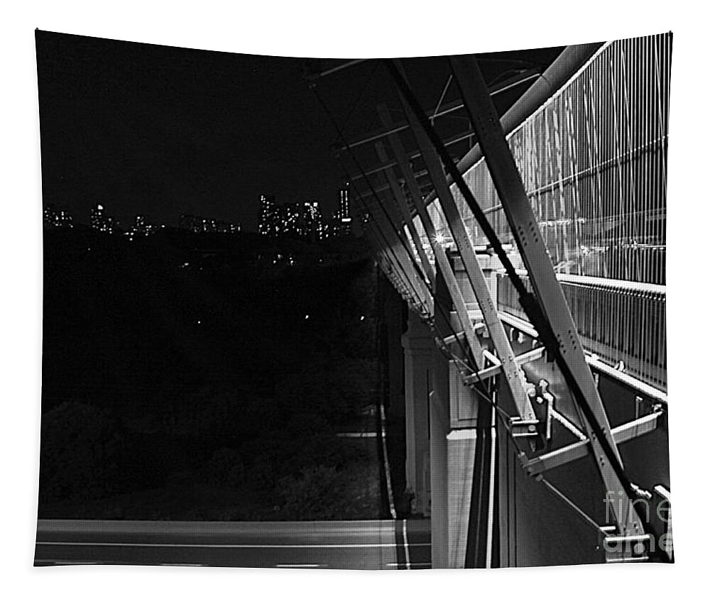 Toronto Tapestry featuring the photograph Toronto's Luminous Veil All Lit Up by Nina Silver