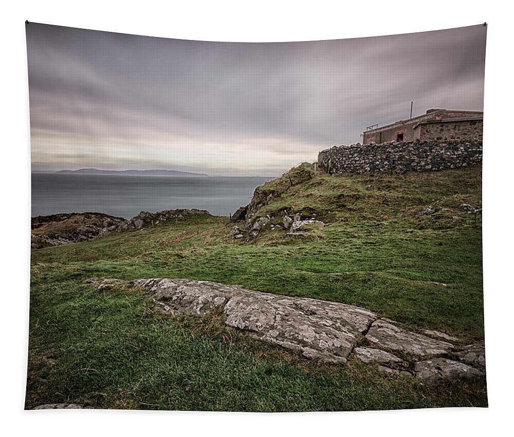 Torr Tapestry featuring the photograph Torr Head by Nigel R Bell