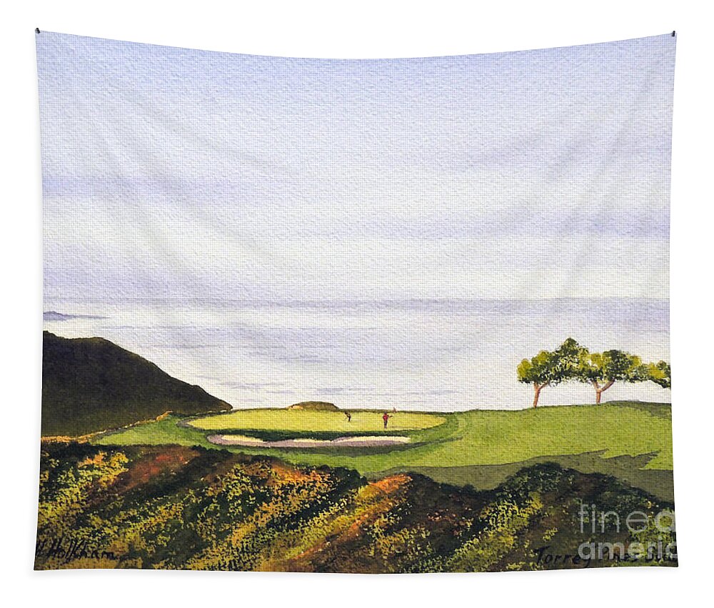 Torrey Pines South Golf Course Tapestry by Bill Holkham