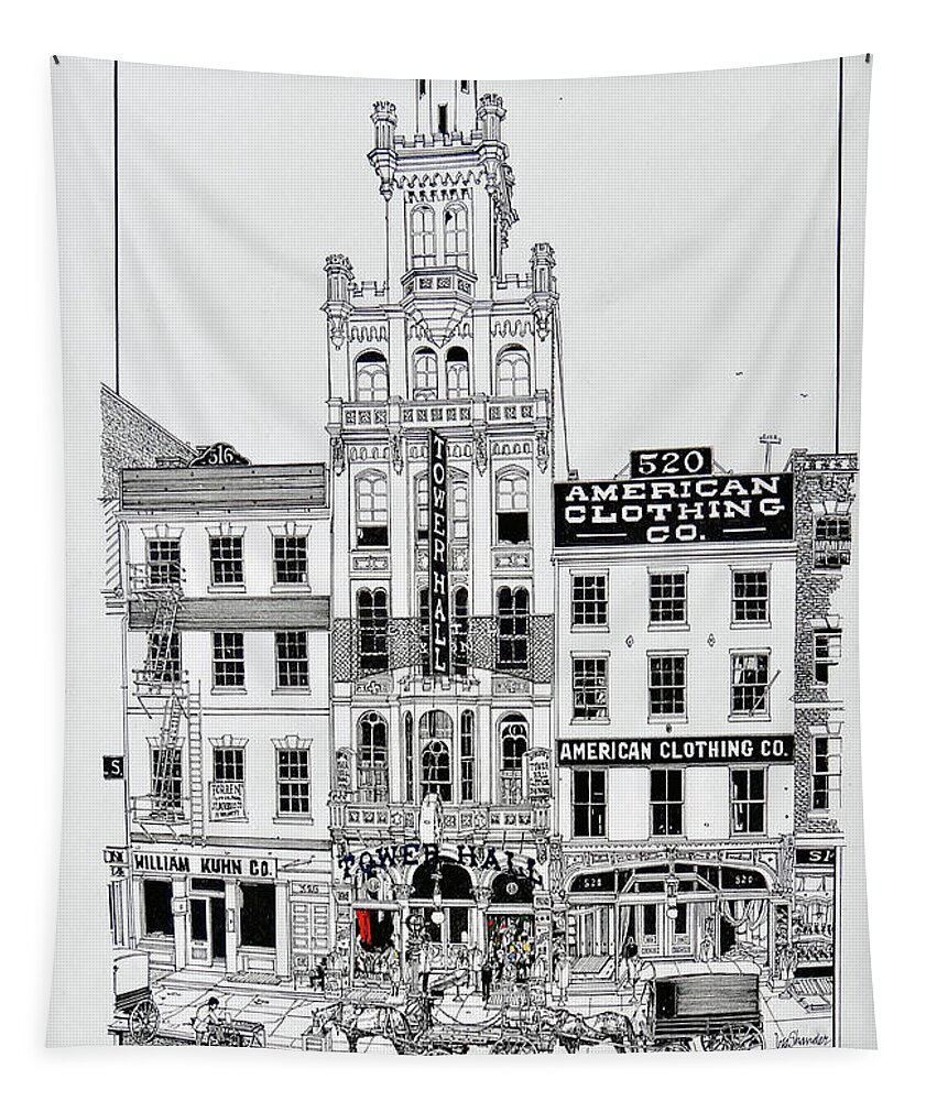 Tower Hall Tapestry featuring the photograph Tower Hall by Ira Shander