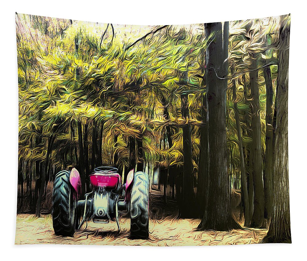 Forest Tapestry featuring the photograph Tractor by Carlee Ojeda