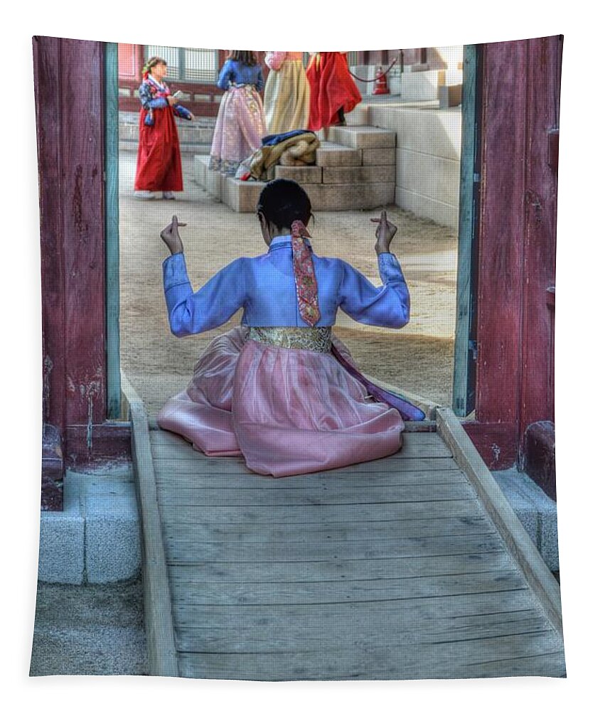 Korea Tapestry featuring the photograph Traditional Clothes in Korea by Bill Hamilton