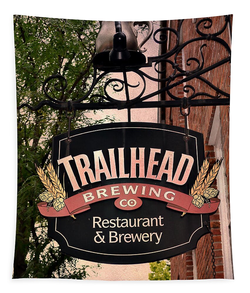 Trailhead Tapestry featuring the photograph Trailhead Brewing Company by Deena Stoddard
