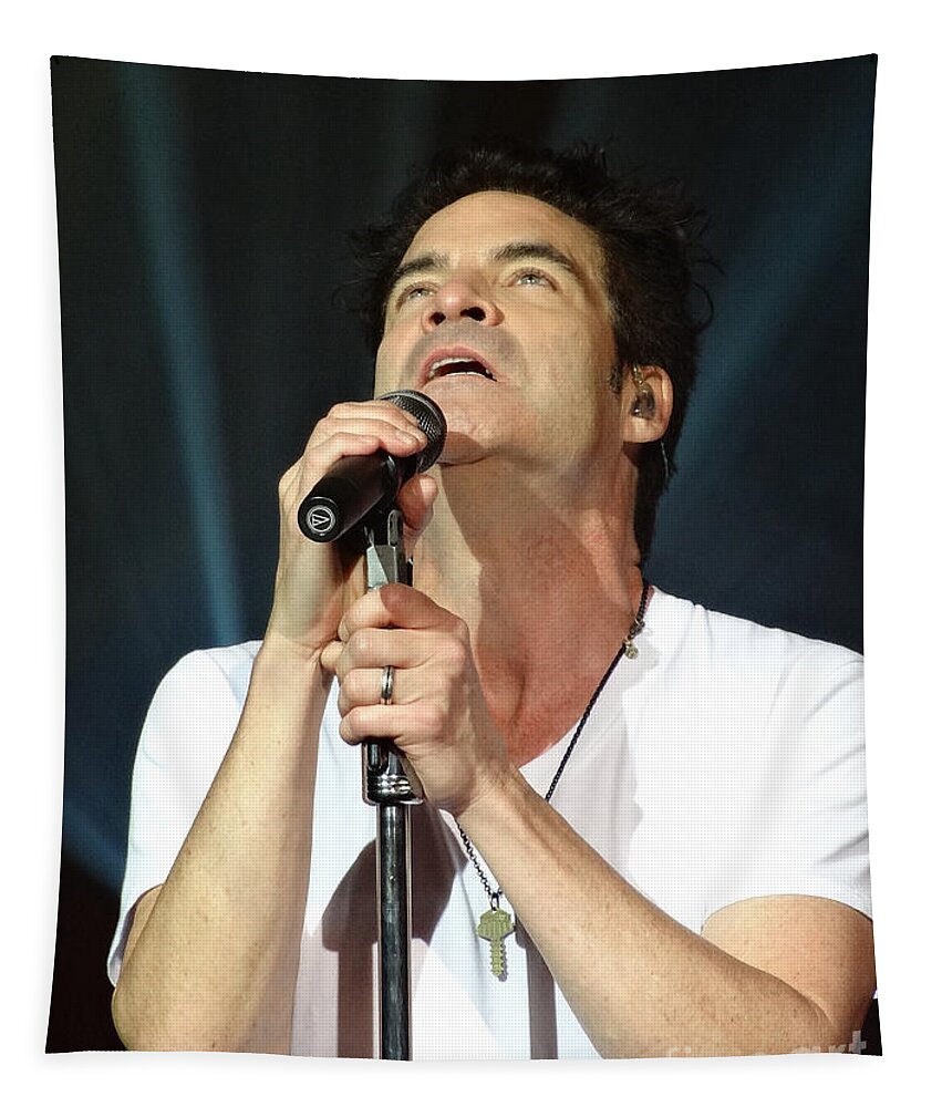 Pat Monahan Tapestry featuring the photograph TRAIN's Pat Monahan by Cindy Manero