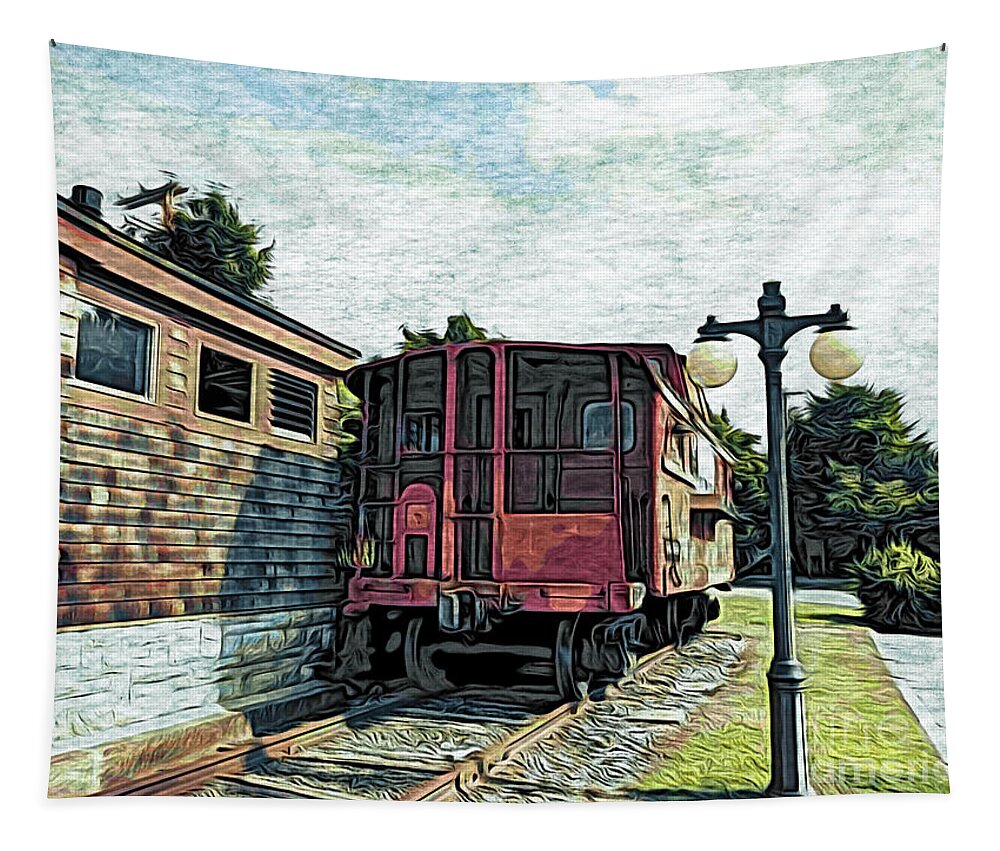 Old Tapestry featuring the photograph Train Tracked by Onedayoneimage Photography