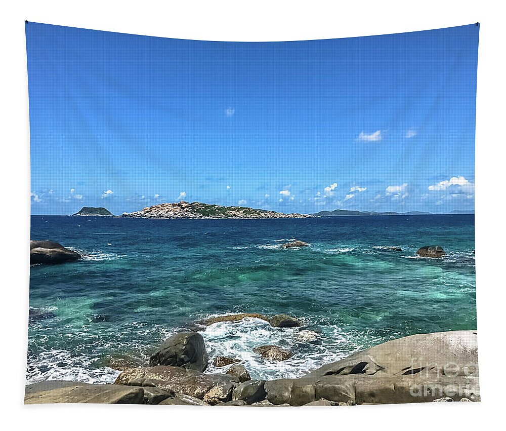 Virgin Gorda Tapestry featuring the photograph Tranquil Seas of Virgin Gorda by Colleen Kammerer