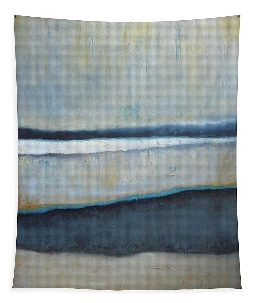 Abstract Tapestry featuring the painting Tranquility of the Dusk by Vesna Antic