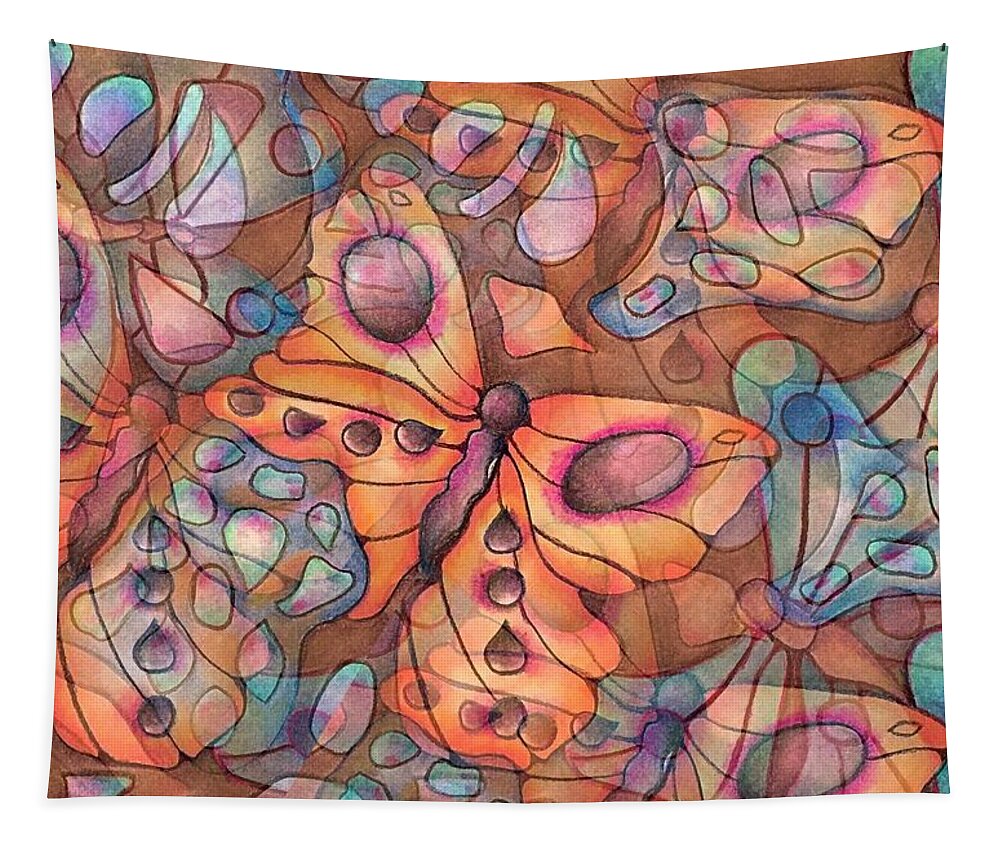 Intuitive Art Tapestry featuring the pastel Transformation by Laurie's Intuitive