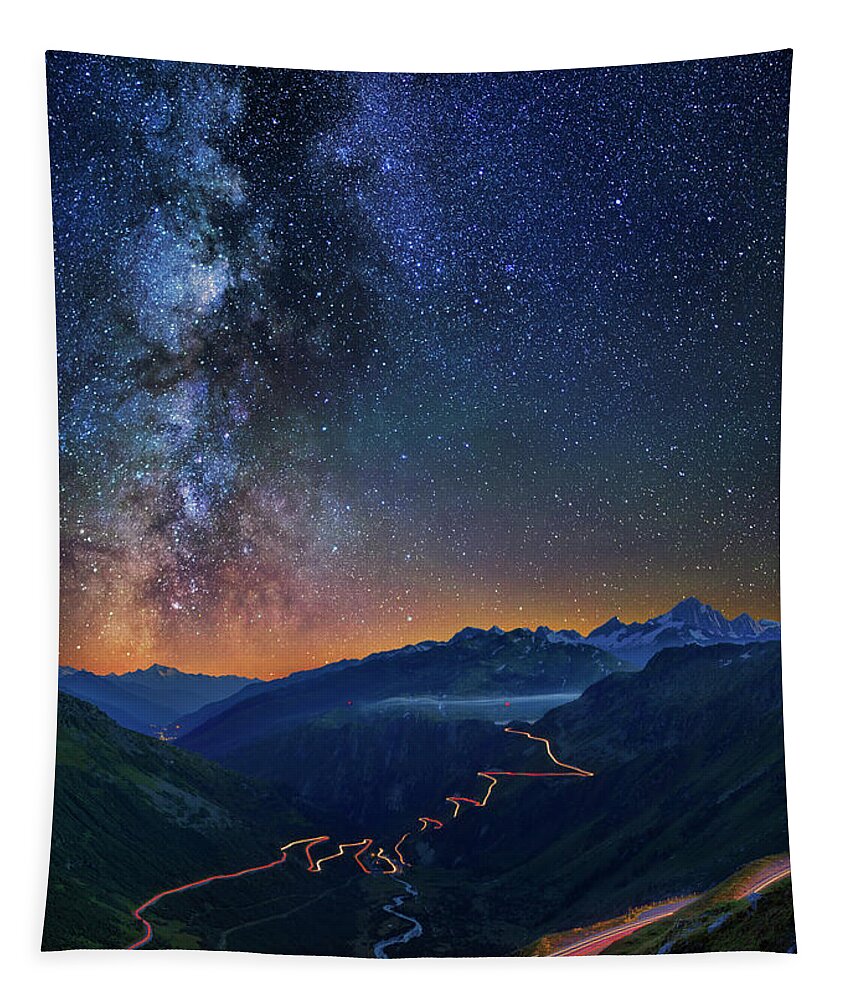 Mountains Tapestry featuring the photograph Transience and Eternity by Ralf Rohner