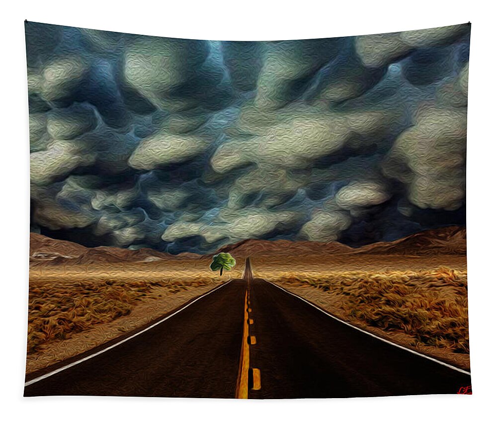 Desert Road Tapestry featuring the digital art Treasure found by Vincent Franco