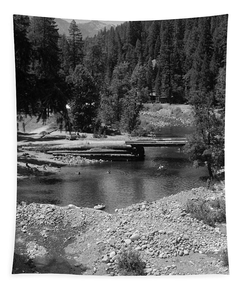 Trinity Tapestry featuring the photograph Trinity Alps Resort 1976 #2 by Ben Upham III