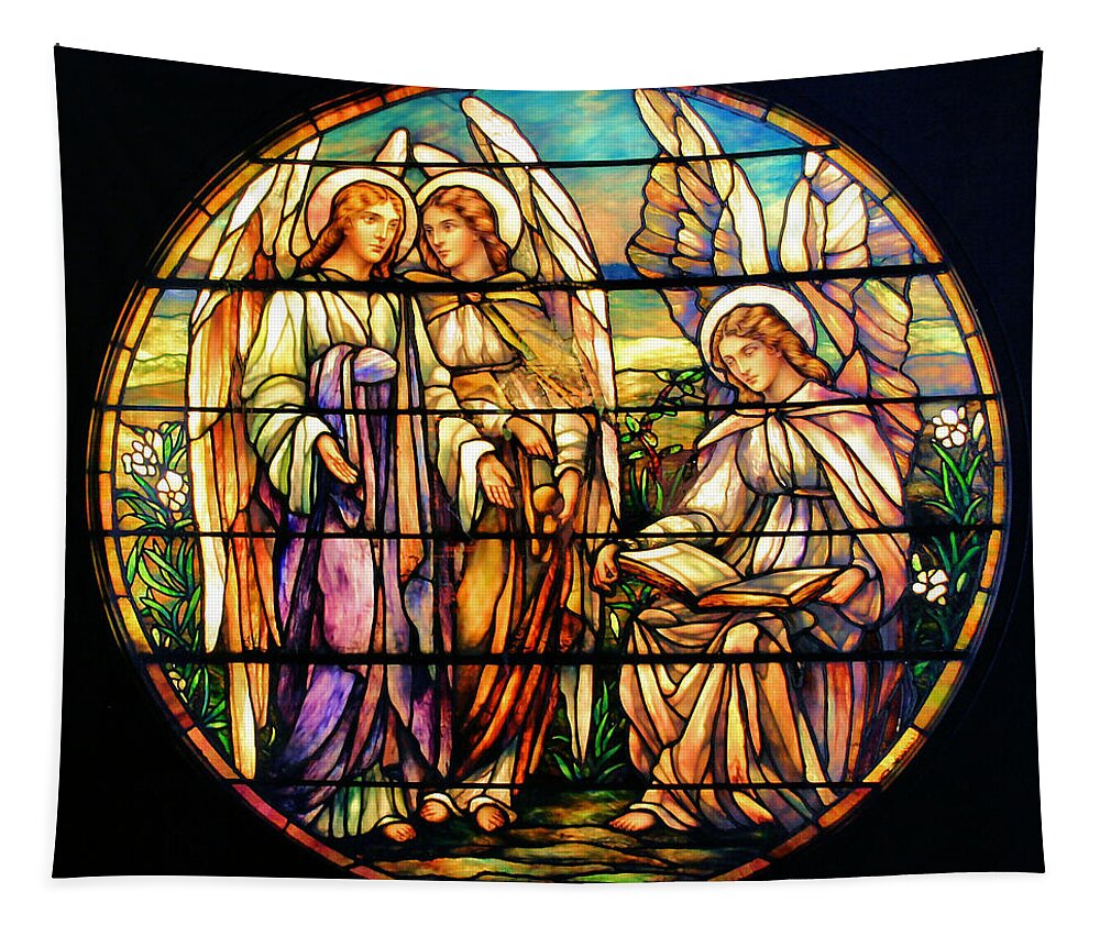 Angels Tapestry featuring the photograph Trio of Angels by Kristin Elmquist