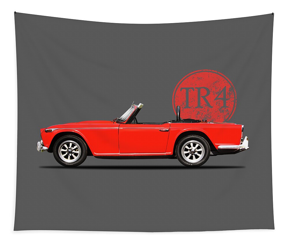Triumph Tr4 Tapestry featuring the photograph Triumph TR4 by Mark Rogan