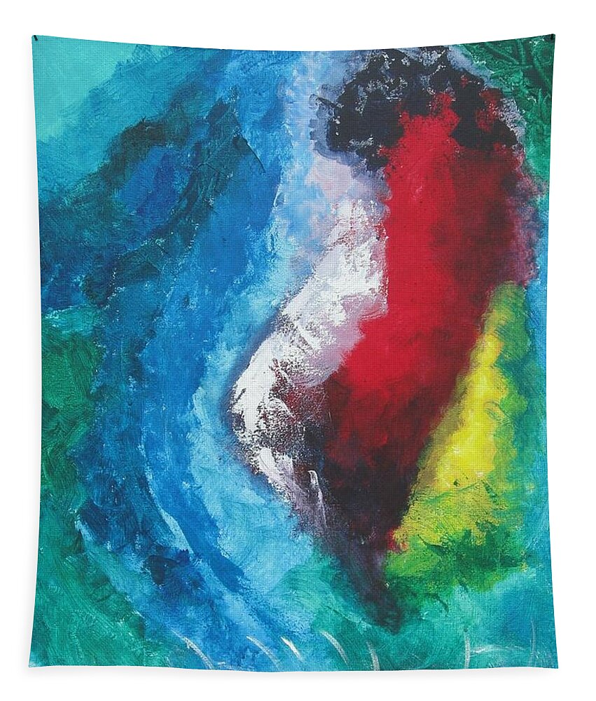 Storm Tapestry featuring the painting Tropical Storm by Diane Pape