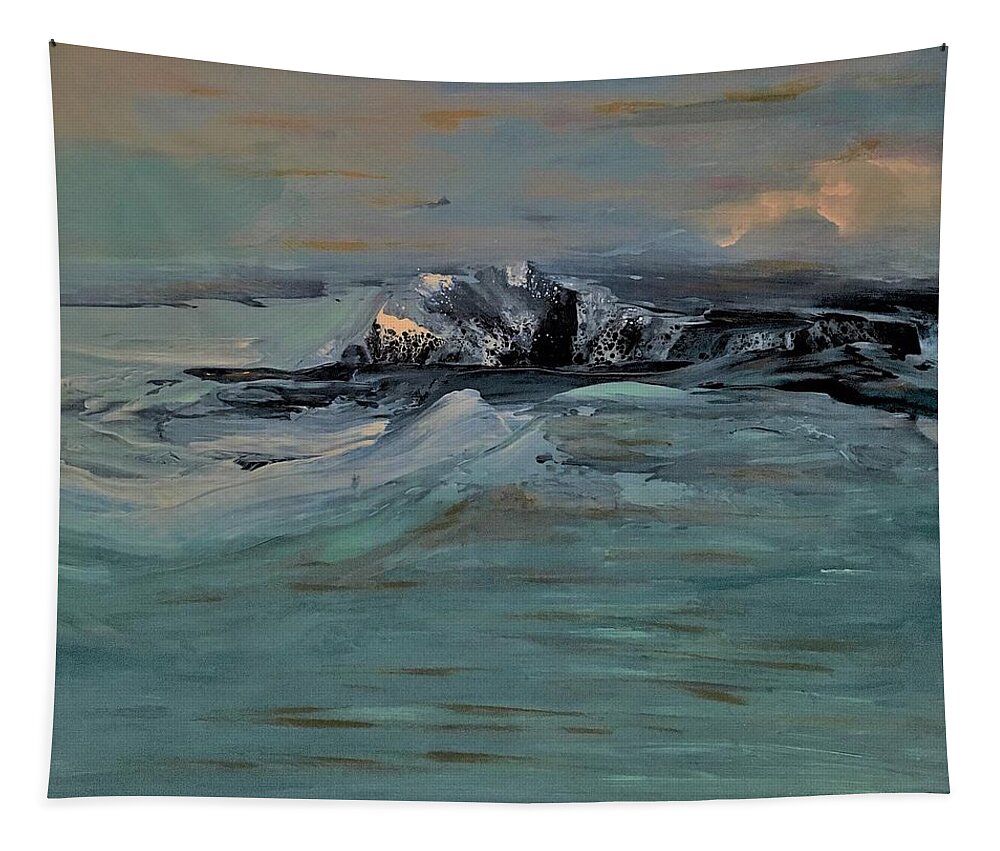 Abstract Tapestry featuring the painting True North by Soraya Silvestri