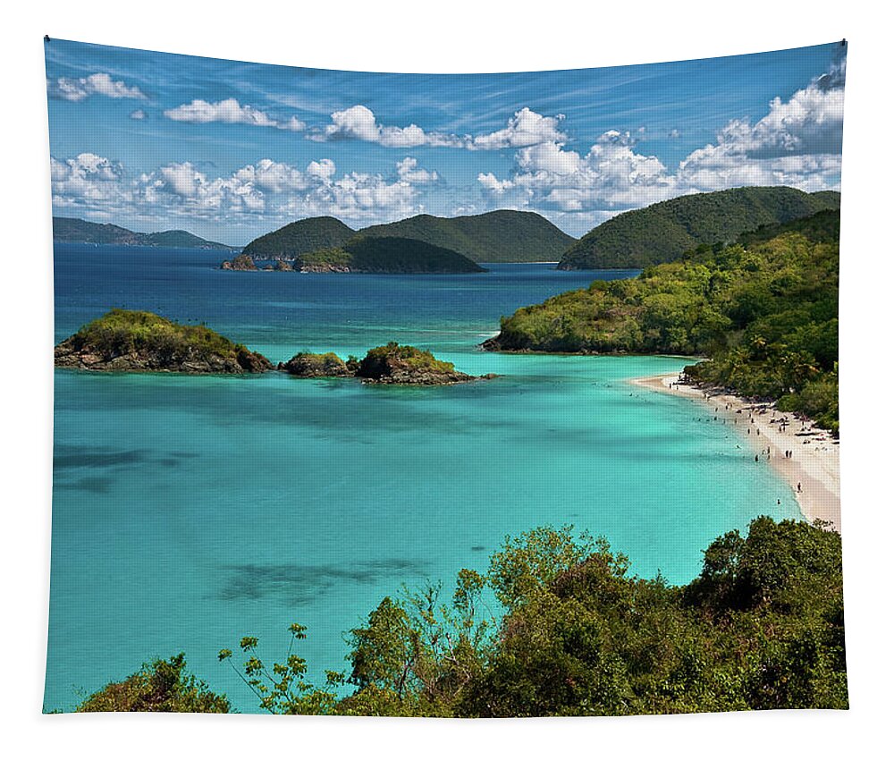 Trunk Bay Tapestry featuring the photograph Trunk Bay Overlook by Harry Spitz