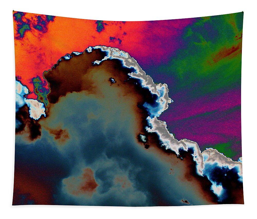 Wave Tapestry featuring the digital art Tsunami Sunrise by Larry Beat