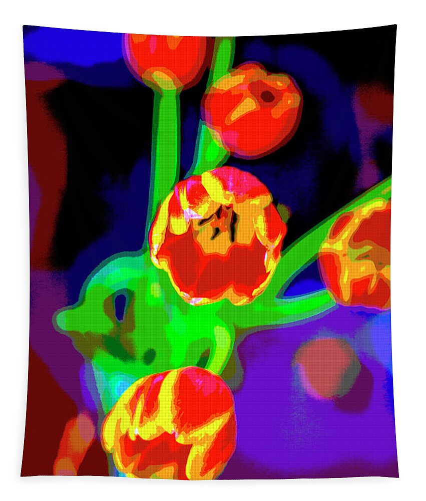 Tulips Tapestry featuring the photograph Tulips in Abstract by Greg Kopriva