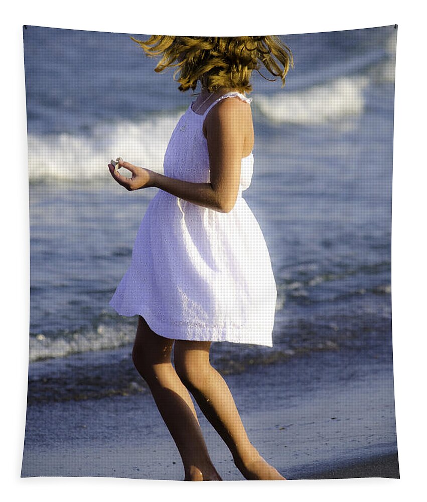 Beach Cottage Life Tapestry featuring the photograph Twirling by Mary Hahn Ward