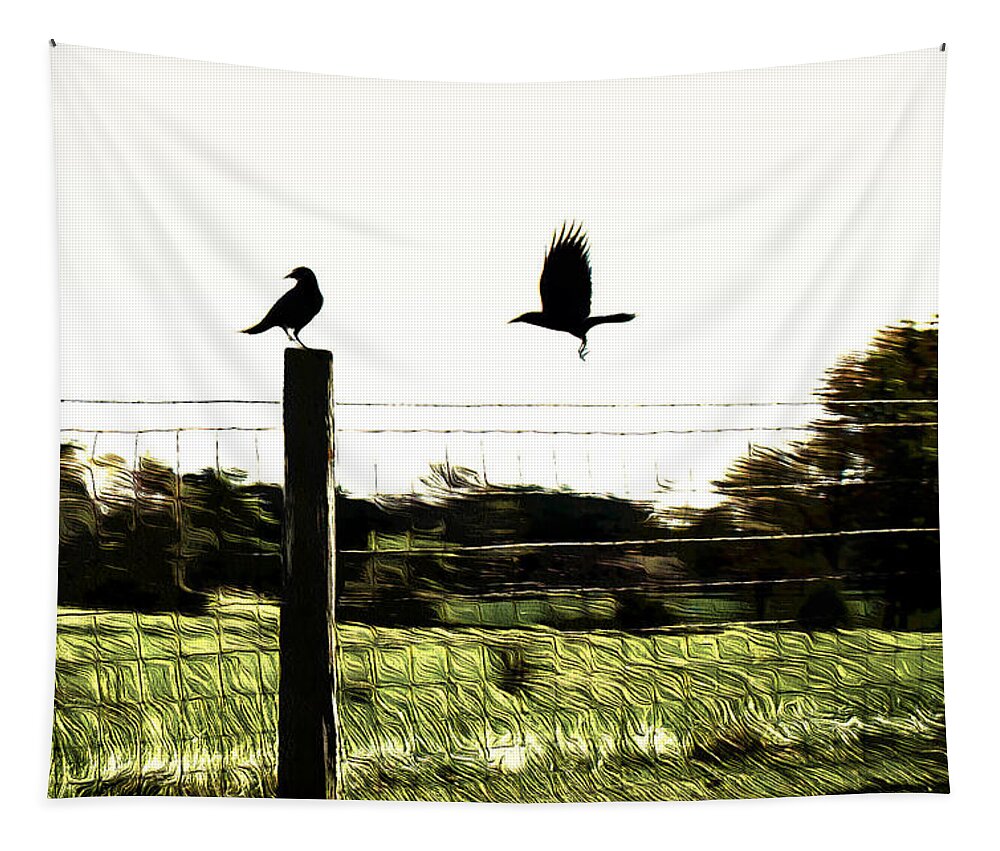 Bird Tapestry featuring the photograph Two Birds by Carlee Ojeda